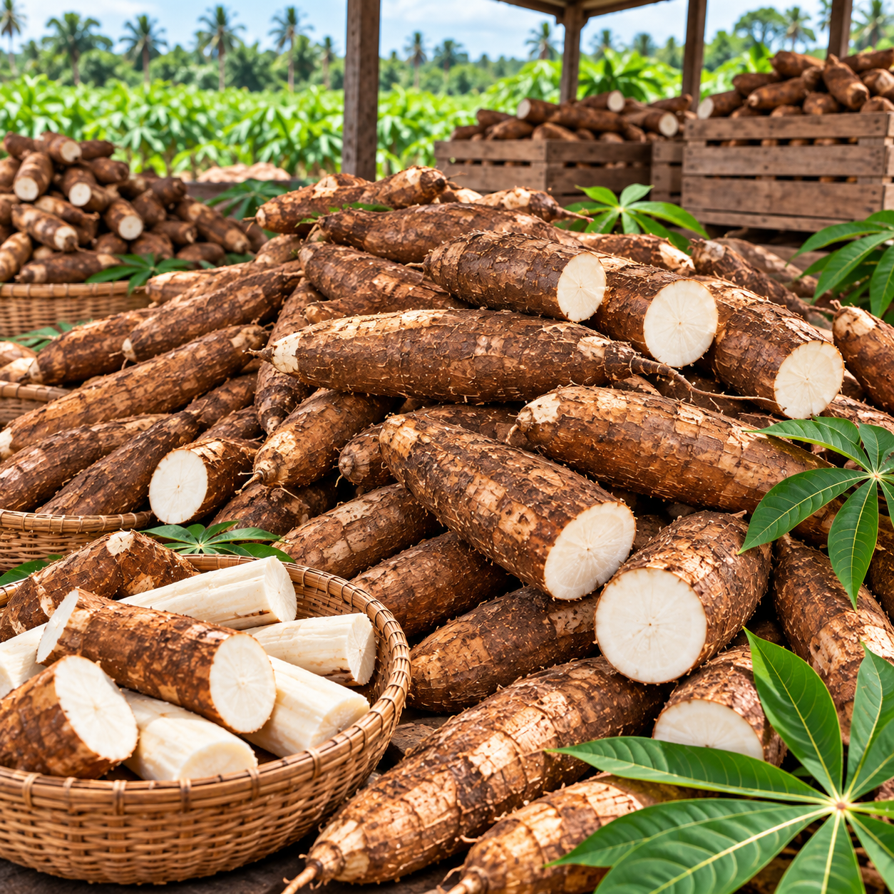 Fresh Cassava Tubers - Trailer Load